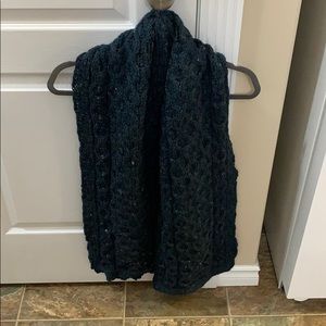 BOGO Dark blue wool scarf Scotland hand made